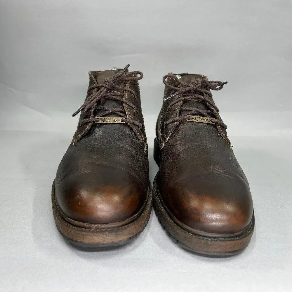 Dockers Chukka Boots Men's‎ Size 10.5 Brown Leather Waterproof Casual Shoes